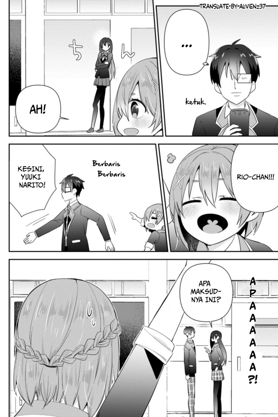 The Cute Girl Sitting Next to Me Is Trying to Make Me Fall in Love With Her as a Way to Ridicule Me Chapter 11 Bahasa Indonesia